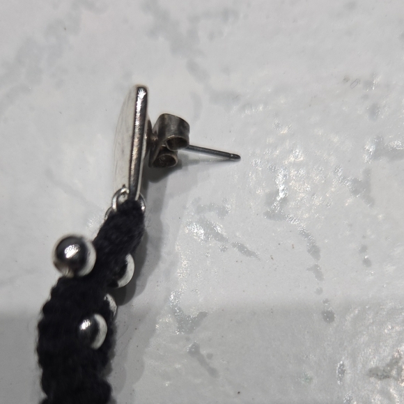 Black Feather Earrings - Picture 3 of 5